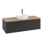 V&B Waschtischunterschrank mit Frontstruktur Antao 120x36x50cm, HL, WBP hon. Oa, bla m Lac