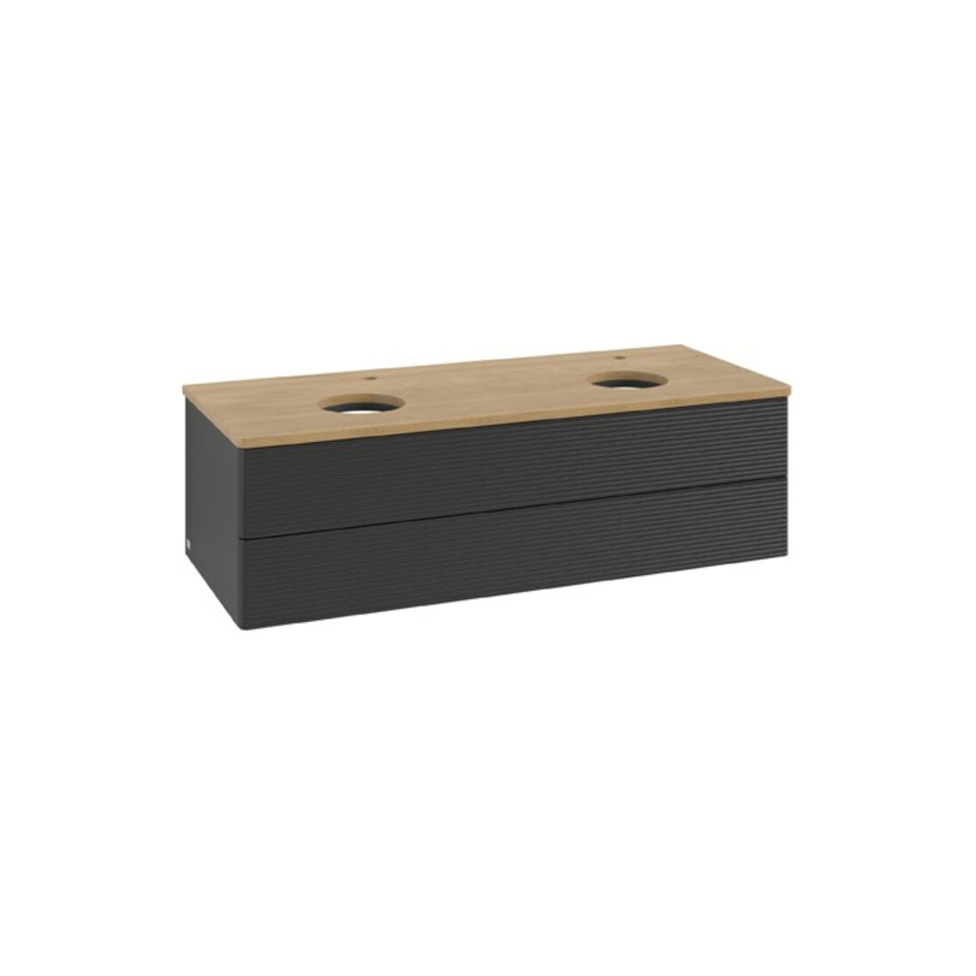 V&B Waschtischunterschrank mit Frontstruktur Antao 120x36x50cm, HL, WBP hon. Oa, bla m Lac