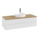 V&B Waschtischunterschrank mit Frontstruktur Antao 120x36x50cm, HL, WBP hon. Oa, g wh. Lac-1