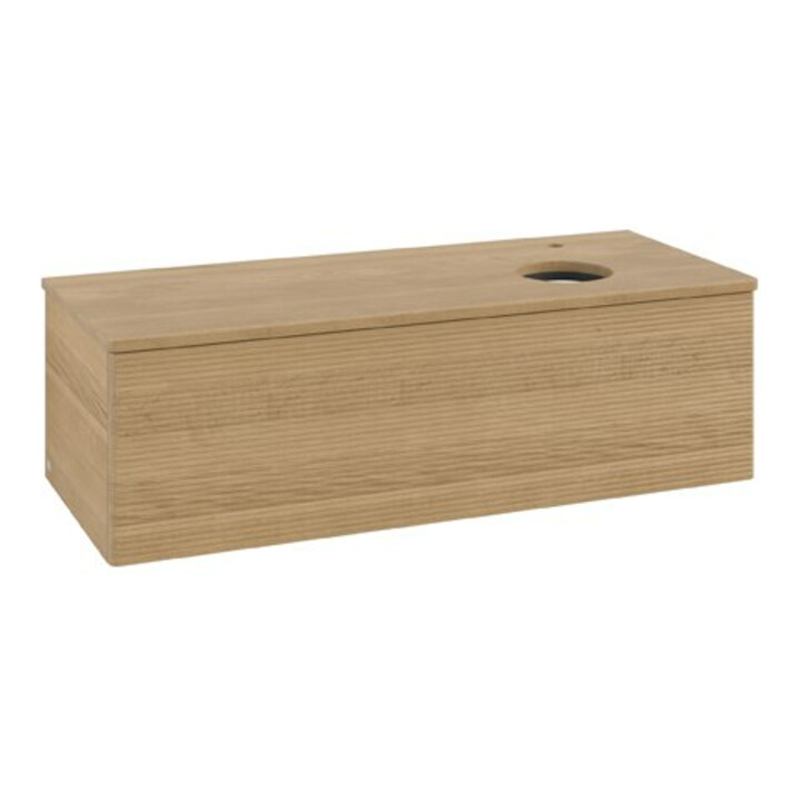 V&B Waschtischunterschrank mit Frontstruktur Antao 120x36x50cm, HL, WBP hon. Oa, hon. Oa