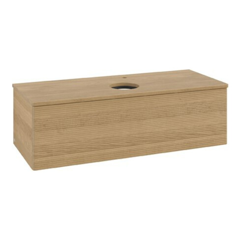 V&B Waschtischunterschrank mit Frontstruktur Antao 120x36x50cm, HL, WBP hon. Oa, hon. Oa