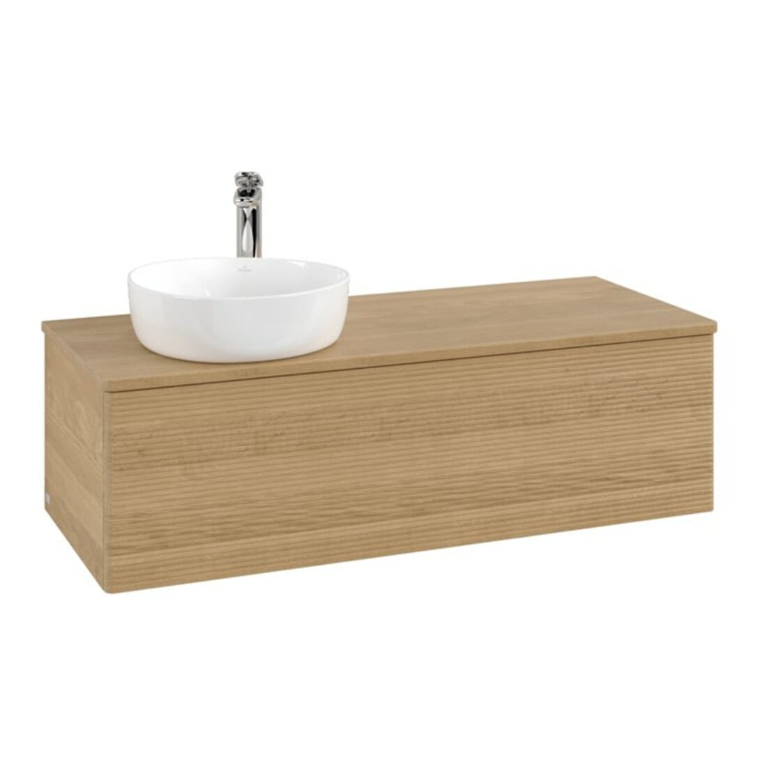 V&B Waschtischunterschrank mit Frontstruktur Antao 120x36x50cm, HL, WBP hon. Oa, hon. Oa