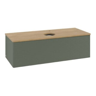 V&B Waschtischunterschrank mit Frontstruktur Antao 120x36x50cm, HL, WBP hon. Oa, le g. m La