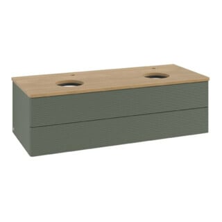 V&B Waschtischunterschrank mit Frontstruktur Antao 120x36x50cm, HL, WBP hon. Oa, le g. m La