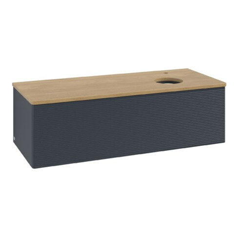 V&B Waschtischunterschrank mit Frontstruktur Antao 120x36x50cm, HL, WBP hon. Oa, md b m Lac