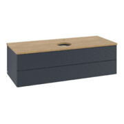 V&B Waschtischunterschrank mit Frontstruktur Antao 120x36x50cm, HL, WBP hon. Oa, md b m Lac