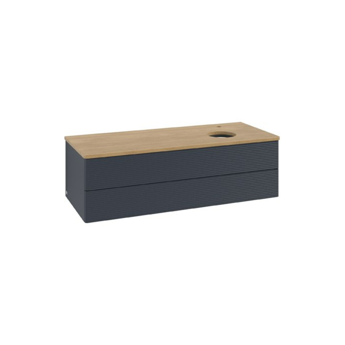 V&B Waschtischunterschrank mit Frontstruktur Antao 120x36x50cm, HL, WBP hon. Oa, md b m Lac
