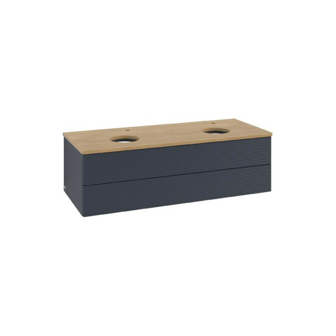 V&B Waschtischunterschrank mit Frontstruktur Antao 120x36x50cm, HL, WBP hon. Oa, md b m Lac