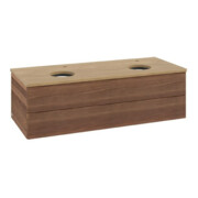 V&B Waschtischunterschrank mit Frontstruktur Antao 120x36x50cm, HL, WBP hon. Oa, w. wal