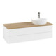V&B Waschtischunterschrank mit Frontstruktur Antao 120x36x50cm, HL, WBP hon. Oa, wh. m Lac-1
