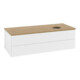 V&B Waschtischunterschrank mit Frontstruktur Antao 120x36x50cm, HL, WBP hon. Oa, wh. m Lac-3