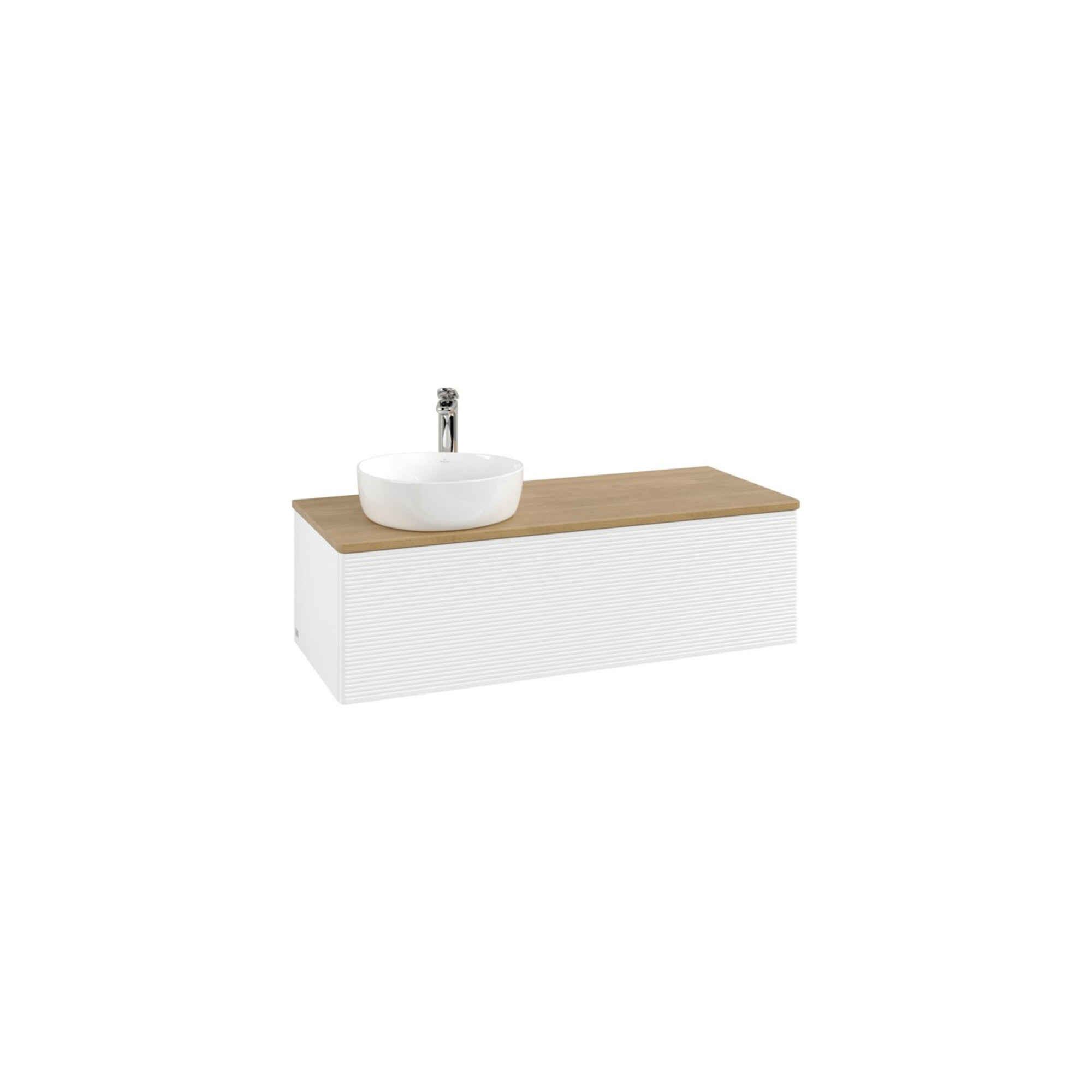 V&B Waschtischunterschrank mit Frontstruktur Antao 120x36x50cm, HL, WBP hon. Oa, wh. m Lac ; Villeroy & Boch