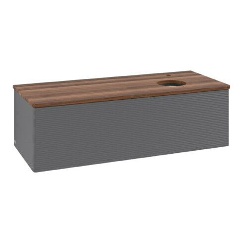 V&B Waschtischunterschrank mit Frontstruktur Antao 120x36x50cm, HL, WBP w wa, A m Lac