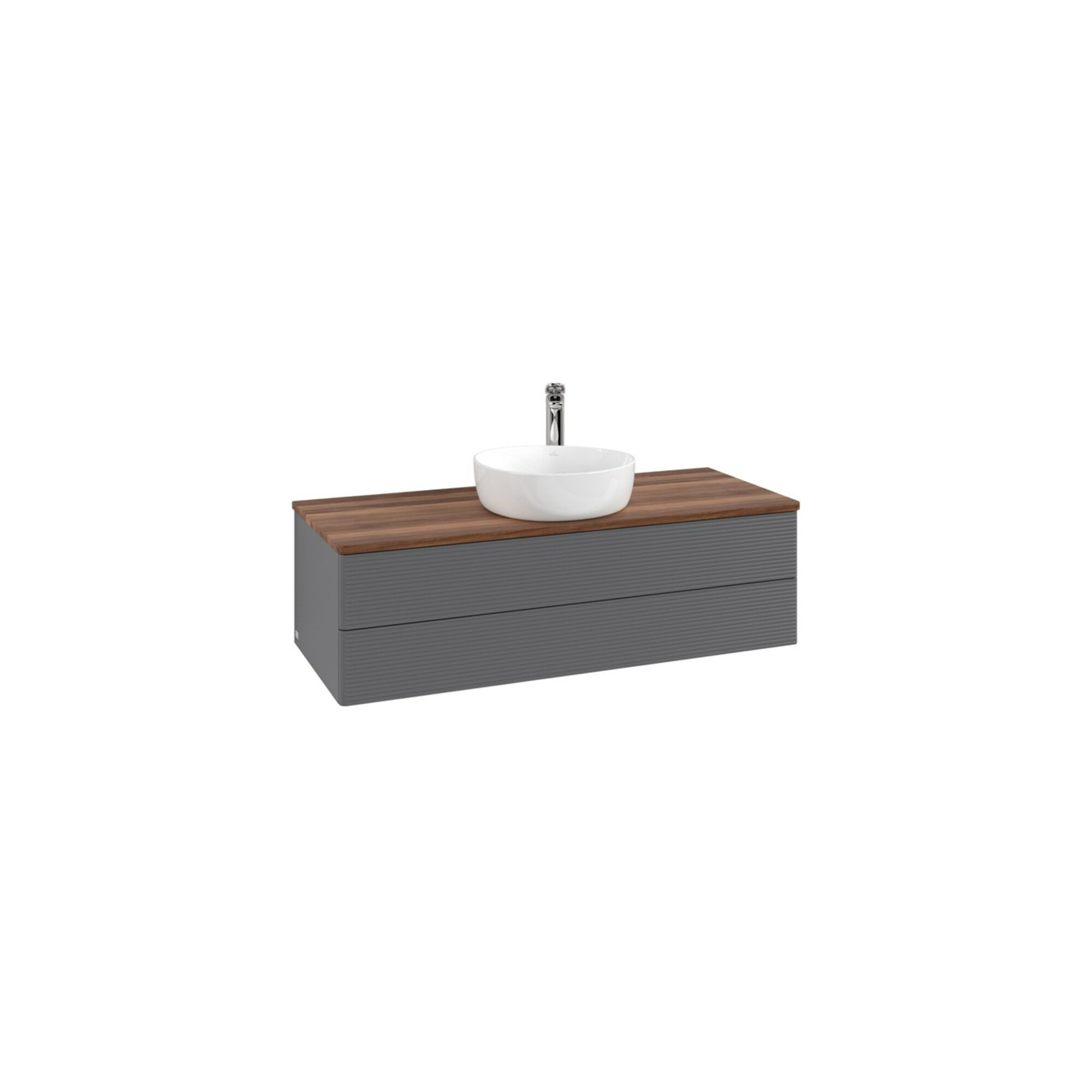 V&B Waschtischunterschrank mit Frontstruktur Antao 120x36x50cm, HL, WBP w wa, A m Lac ; Villeroy & Boch