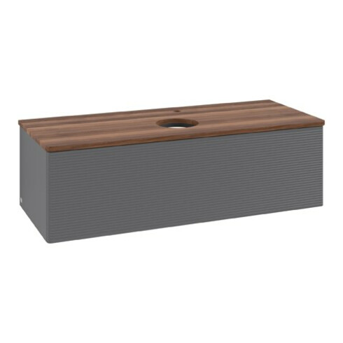 V&B Waschtischunterschrank mit Frontstruktur Antao 120x36x50cm, HL, WBP w wa, A m Lac