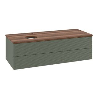 V&B Waschtischunterschrank mit Frontstruktur Antao 120x36x50cm, HL, WBP w wa, le gre. m Lac