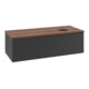 V&B Waschtischunterschrank mit Frontstruktur Antao 120x36x50cm, HL, WBP w. wal, bla m Lac-1