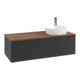 V&B Waschtischunterschrank mit Frontstruktur Antao 120x36x50cm, HL, WBP w. wal, bla m Lac-3