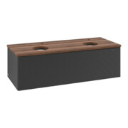 V&B Waschtischunterschrank mit Frontstruktur Antao 120x36x50cm, HL, WBP w. wal, bla m Lac-3