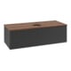V&B Waschtischunterschrank mit Frontstruktur Antao 120x36x50cm, HL, WBP w. wal, bla m Lac-1