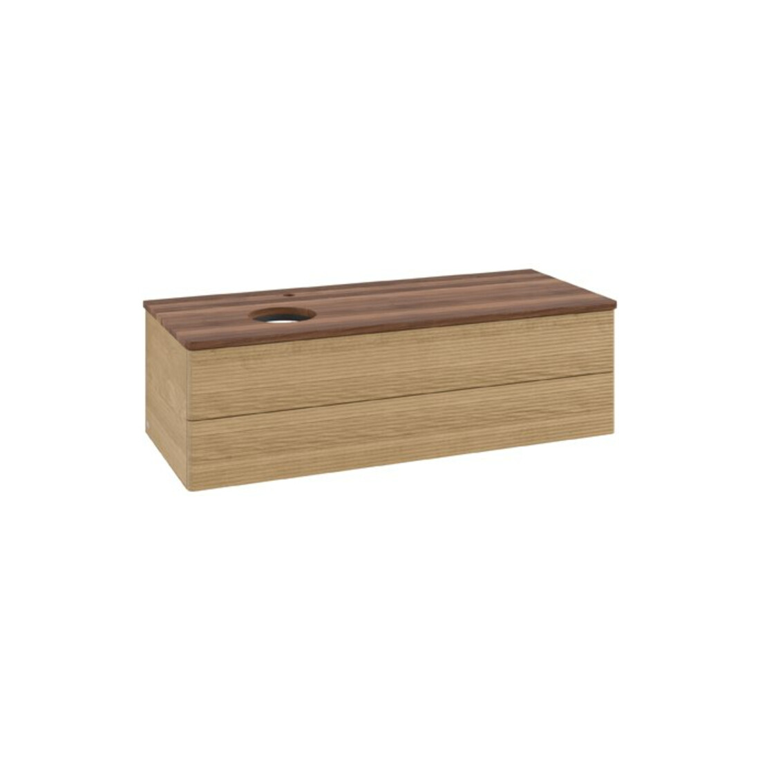 V&B Waschtischunterschrank mit Frontstruktur Antao 120x36x50cm, HL, WBP w. wal, hon. Oa