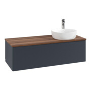 V&B Waschtischunterschrank mit Frontstruktur Antao 120x36x50cm, HL, WBP w wal, md bl. m Lac