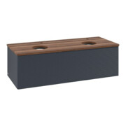 V&B Waschtischunterschrank mit Frontstruktur Antao 120x36x50cm, HL, WBP w wal, md bl. m Lac