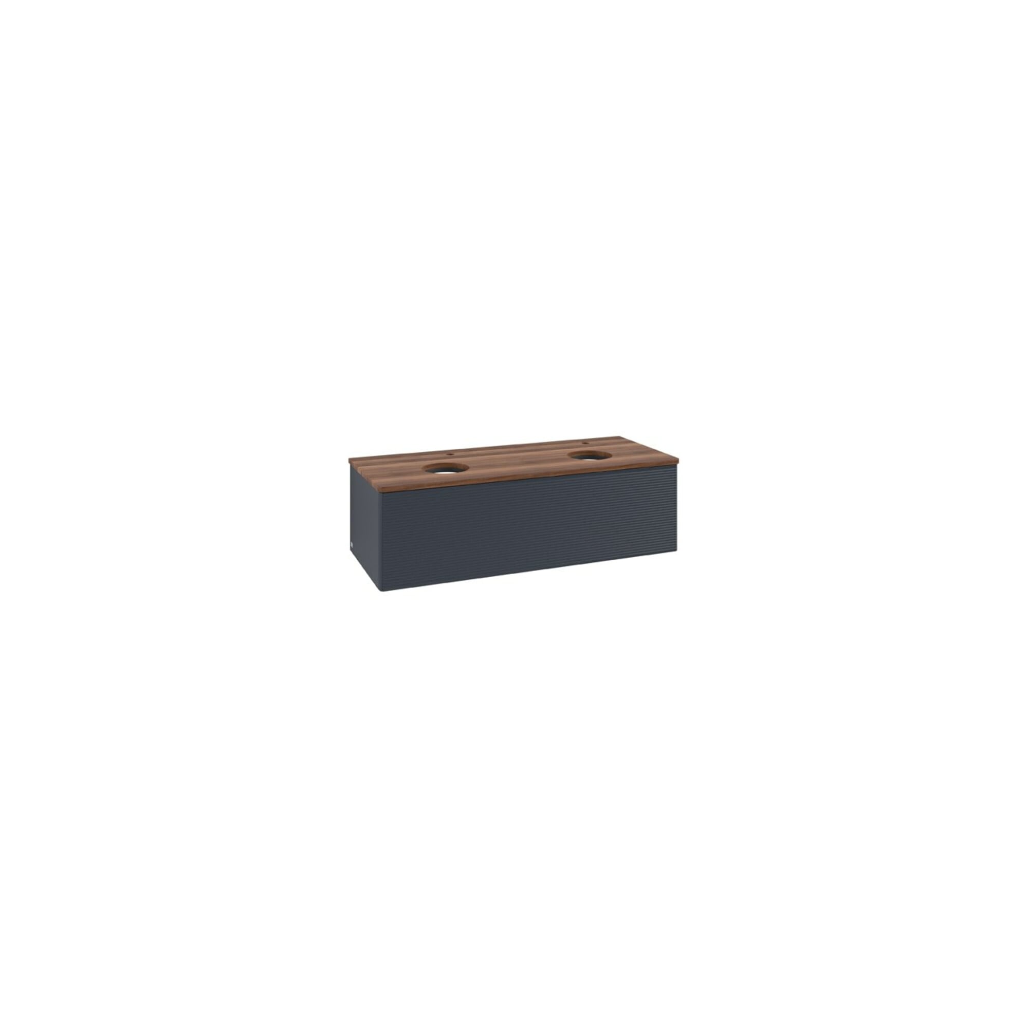 V&B Waschtischunterschrank mit Frontstruktur Antao 120x36x50cm, HL, WBP w wal, md bl. m Lac ; Villeroy & Boch