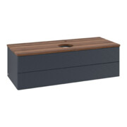 V&B Waschtischunterschrank mit Frontstruktur Antao 120x36x50cm, HL, WBP w wal, md bl. m Lac