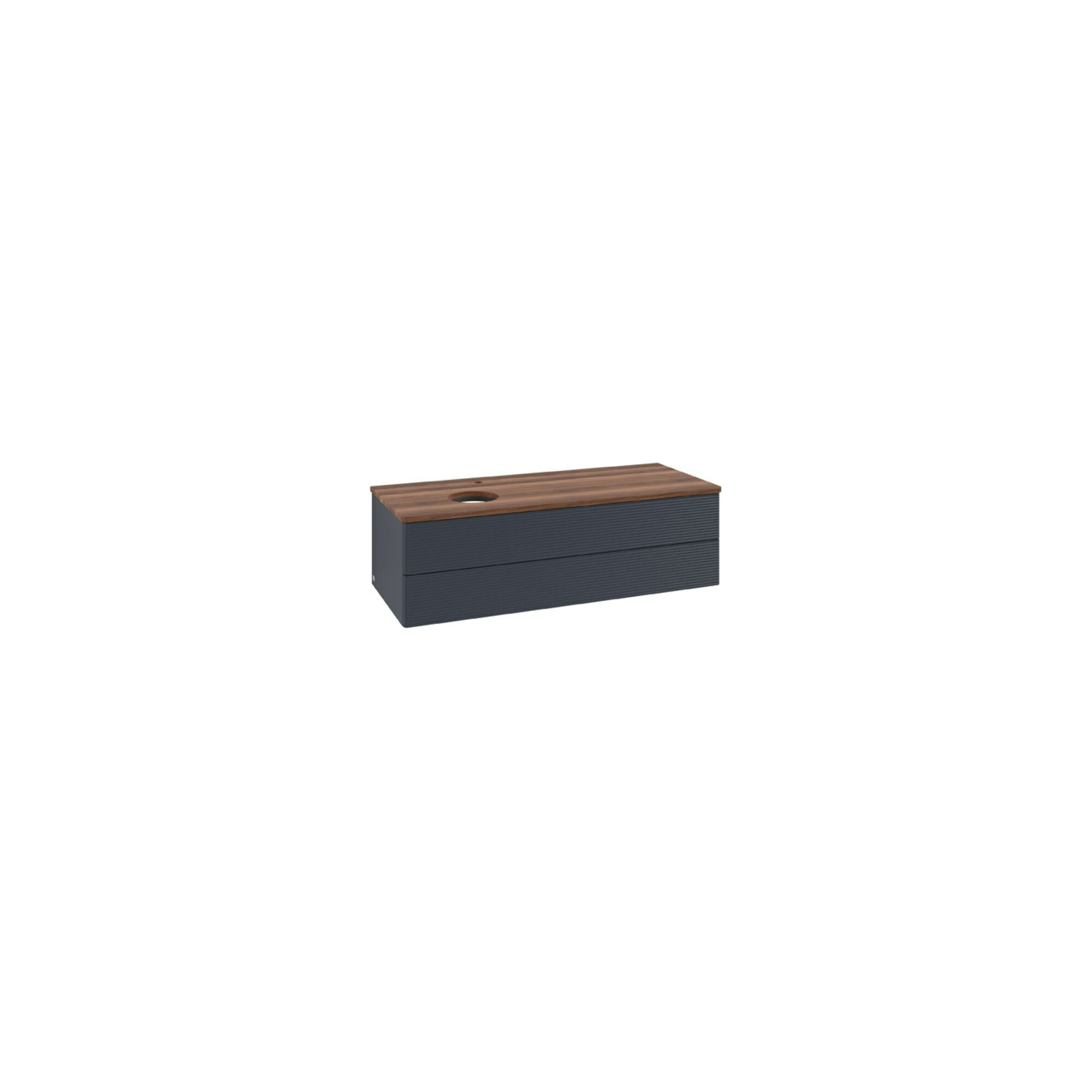V&B Waschtischunterschrank mit Frontstruktur Antao 120x36x50cm, HL, WBP w wal, md bl. m Lac ; Villeroy & Boch