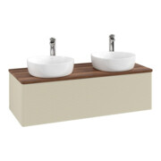 V&B Waschtischunterschrank mit Frontstruktur Antao 120x36x50cm, HL, WBP w. wal, si Gr m Lac