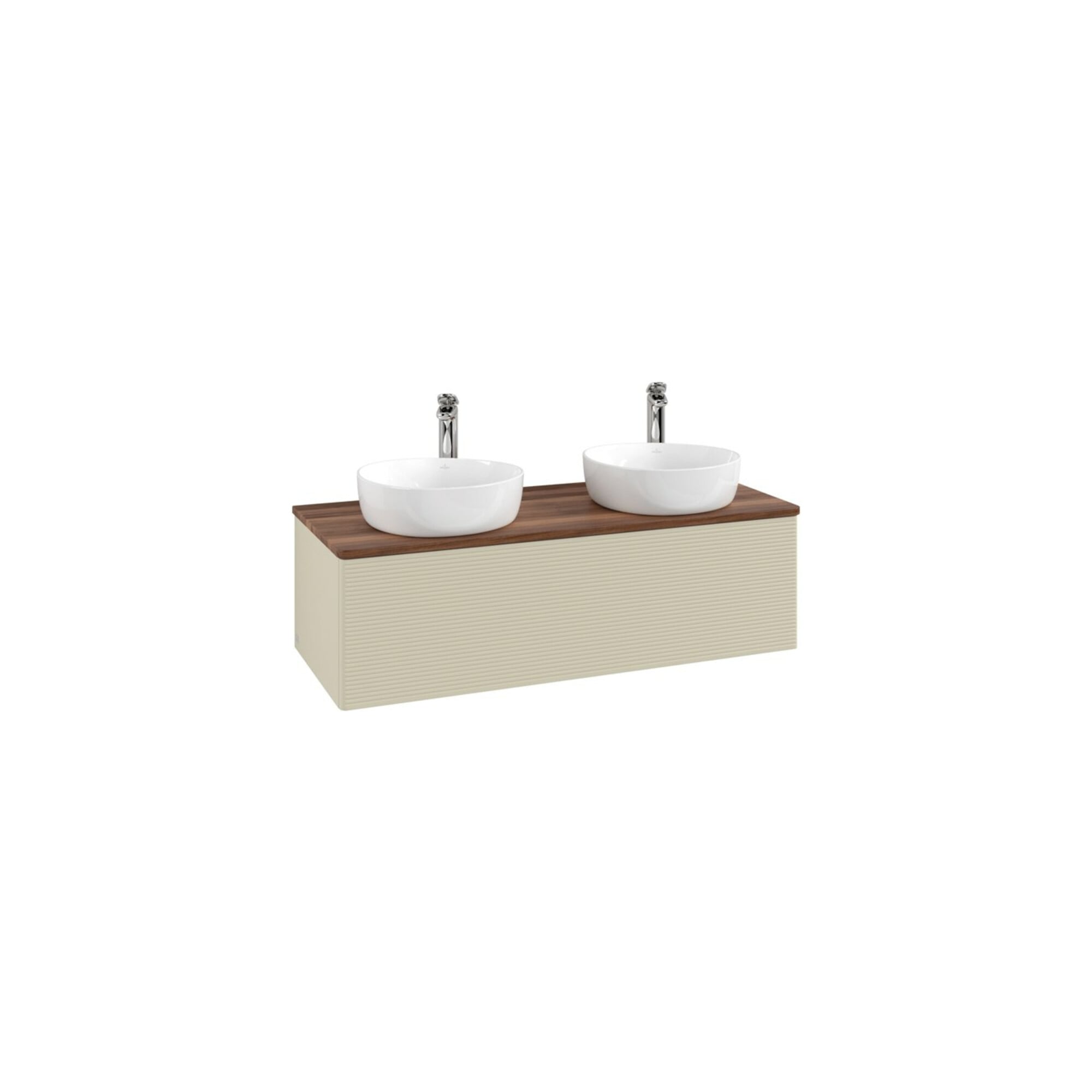 V&B Waschtischunterschrank mit Frontstruktur Antao 120x36x50cm, HL, WBP w. wal, si Gr m Lac ; Villeroy & Boch