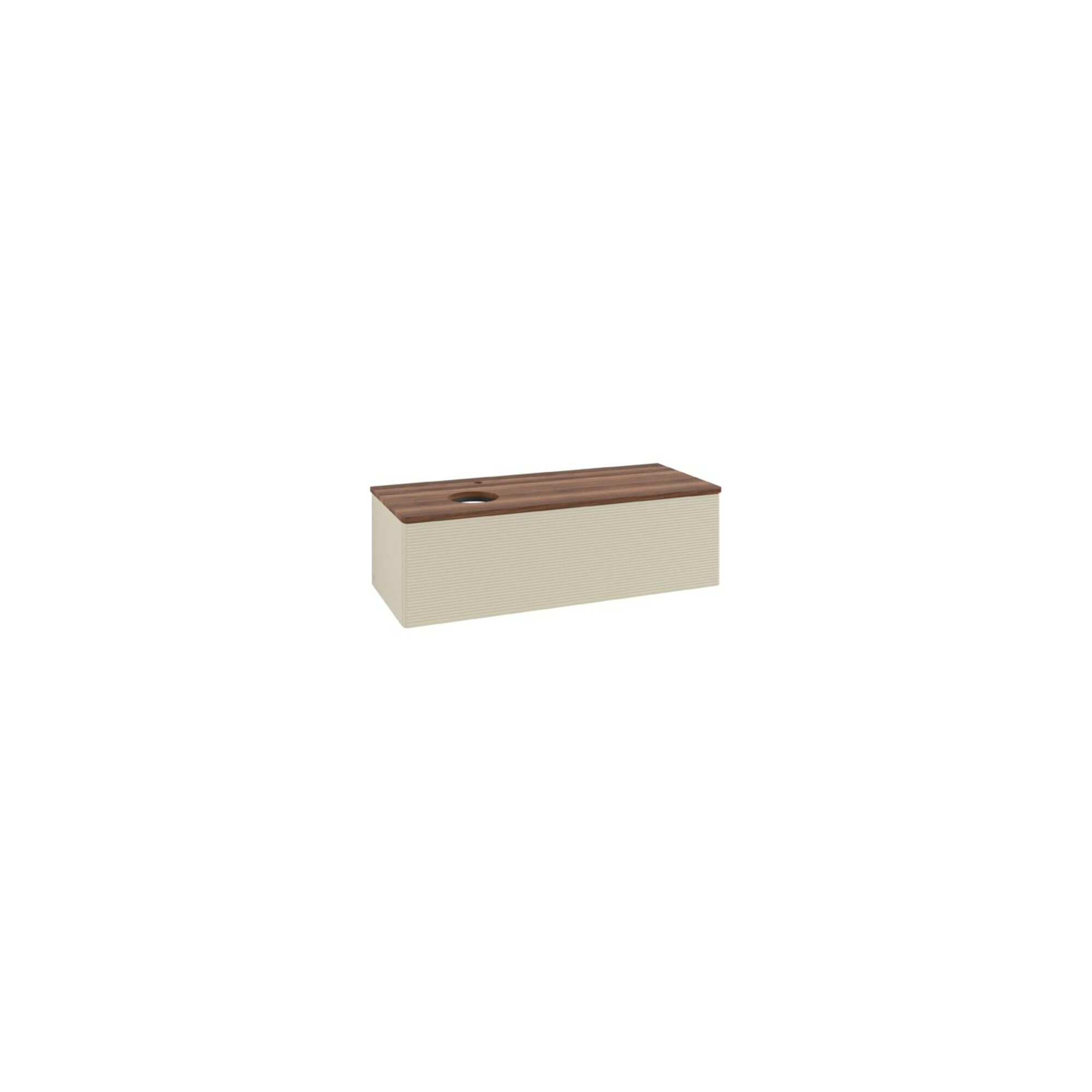 V&B Waschtischunterschrank mit Frontstruktur Antao 120x36x50cm, HL, WBP w. wal, si Gr m Lac ; Villeroy & Boch