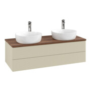 V&B Waschtischunterschrank mit Frontstruktur Antao 120x36x50cm, HL, WBP w. wal, si Gr m Lac