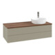V&B Waschtischunterschrank mit Frontstruktur Antao 120x36x50cm, HL, WBP w wal, st. Gr m Lac-1