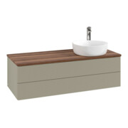 V&B Waschtischunterschrank mit Frontstruktur Antao 120x36x50cm, HL, WBP w wal, st. Gr m Lac