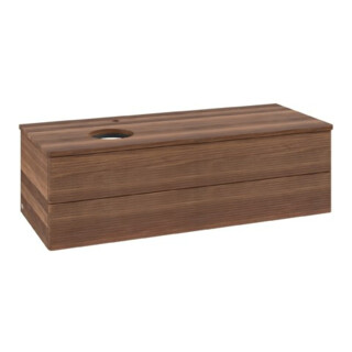 V&B Waschtischunterschrank mit Frontstruktur Antao 120x36x50cm, HL, WBP w. wal, w. wal