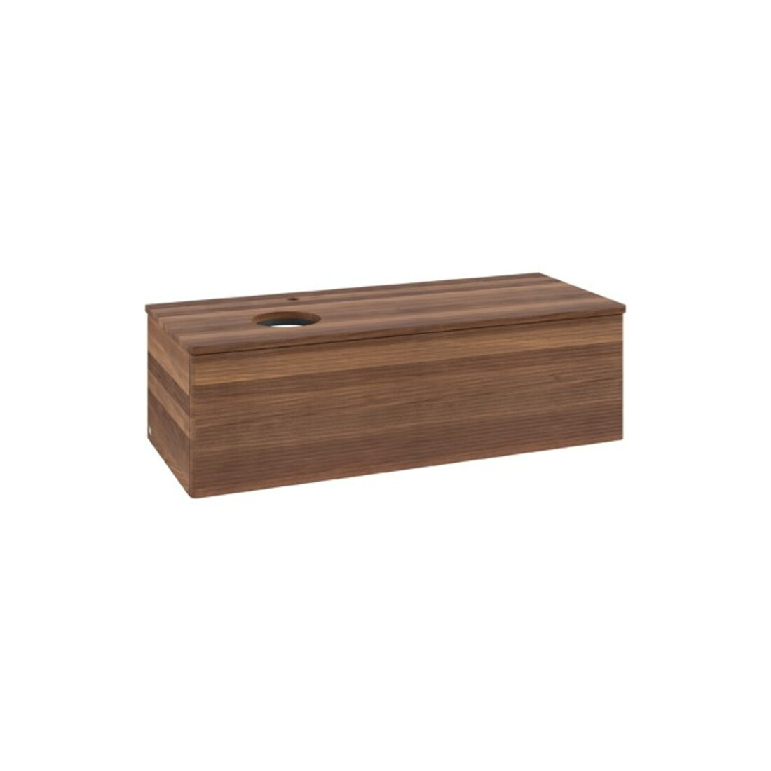V&B Waschtischunterschrank mit Frontstruktur Antao 120x36x50cm, HL, WBP w. wal, w. wal