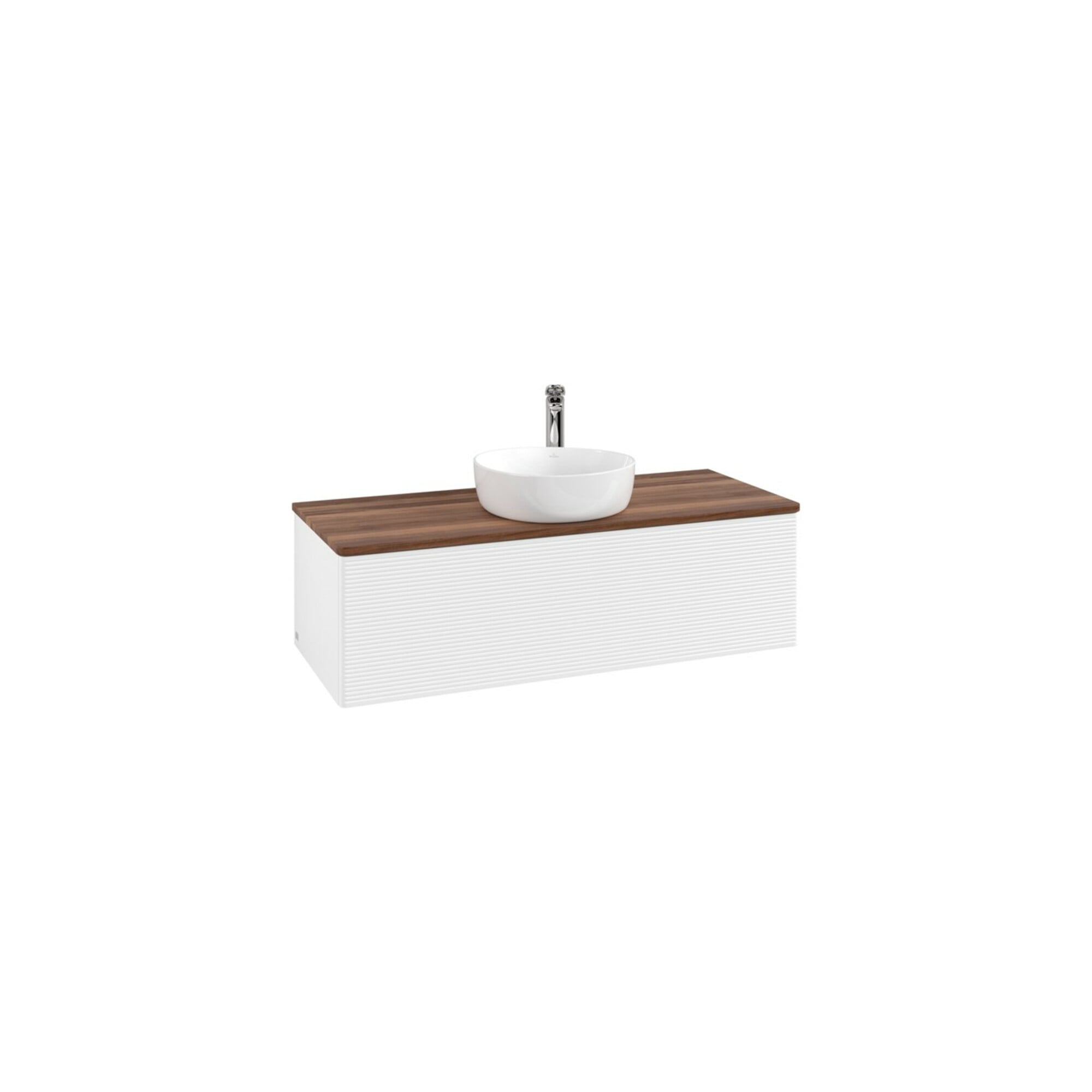 V&B Waschtischunterschrank mit Frontstruktur Antao 120x36x50cm, HL, WBP w. wal, wh. m Lac ; Villeroy & Boch