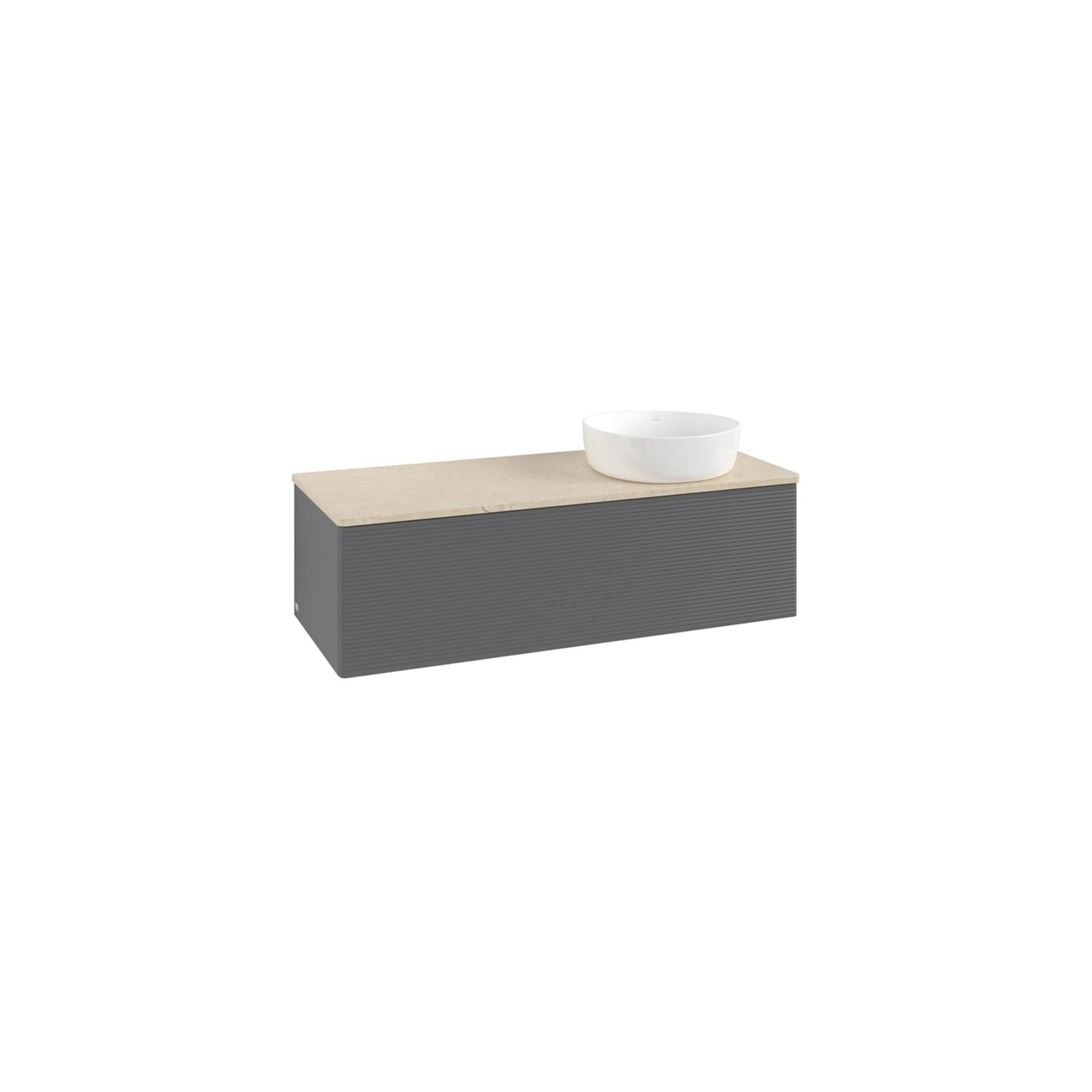V&B Waschtischunterschrank mit Frontstruktur Antao 120x36x50cm, WBP botti., Anthrac. m Lac ; Villeroy & Boch