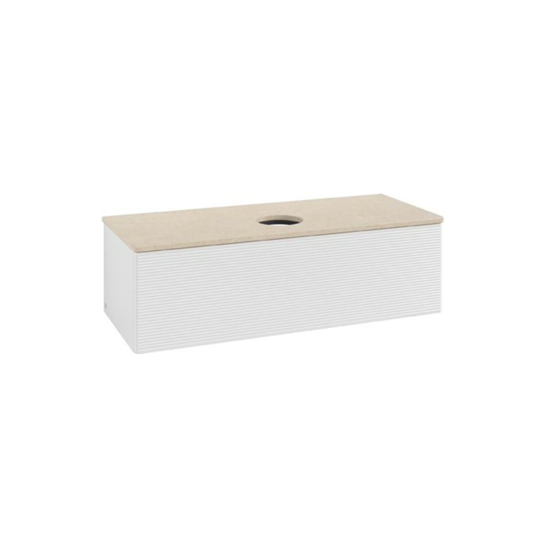 V&B Waschtischunterschrank mit Frontstruktur Antao 120x36x50cm, WBP botti., glo wh. Lac