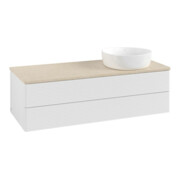V&B Waschtischunterschrank mit Frontstruktur Antao 120x36x50cm, WBP botti., glo wh. Lac