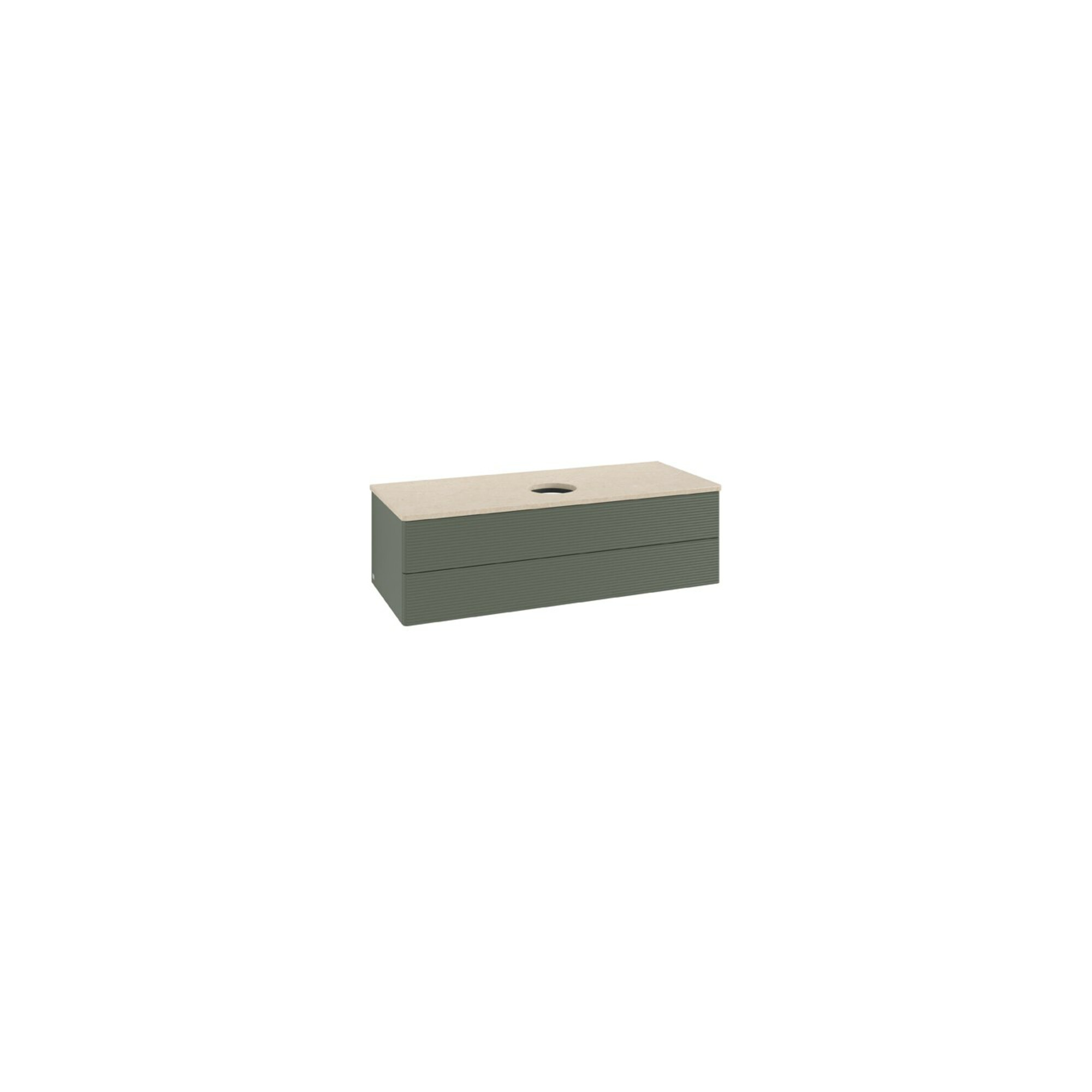 V&B Waschtischunterschrank mit Frontstruktur Antao 120x36x50cm, WBP botti., lea gre. m Lac ; Villeroy & Boch