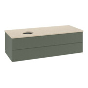 V&B Waschtischunterschrank mit Frontstruktur Antao 120x36x50cm, WBP botti., lea gre. m Lac
