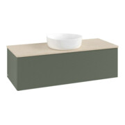 V&B Waschtischunterschrank mit Frontstruktur Antao 120x36x50cm, WBP botti., lea gre. m Lac