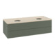 V&B Waschtischunterschrank mit Frontstruktur Antao 120x36x50cm, WBP botti., lea gre. m Lac