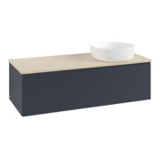 V&B Waschtischunterschrank mit Frontstruktur Antao 120x36x50cm, WBP botti., md bl. m Lac