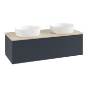 V&B Waschtischunterschrank mit Frontstruktur Antao 120x36x50cm, WBP botti., md bl. m Lac