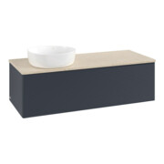 V&B Waschtischunterschrank mit Frontstruktur Antao 120x36x50cm, WBP botti., md bl. m Lac