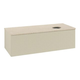 V&B Waschtischunterschrank mit Frontstruktur Antao 120x36x50cm, WBP botti., si Gr m Lac